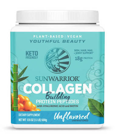 Sunwarrior COLLAGEN building protein - Bezsmakowy - wegańska mieszanka stymulująca produkcję kolagenu COLLAGREEN (500g / 20 porcji)